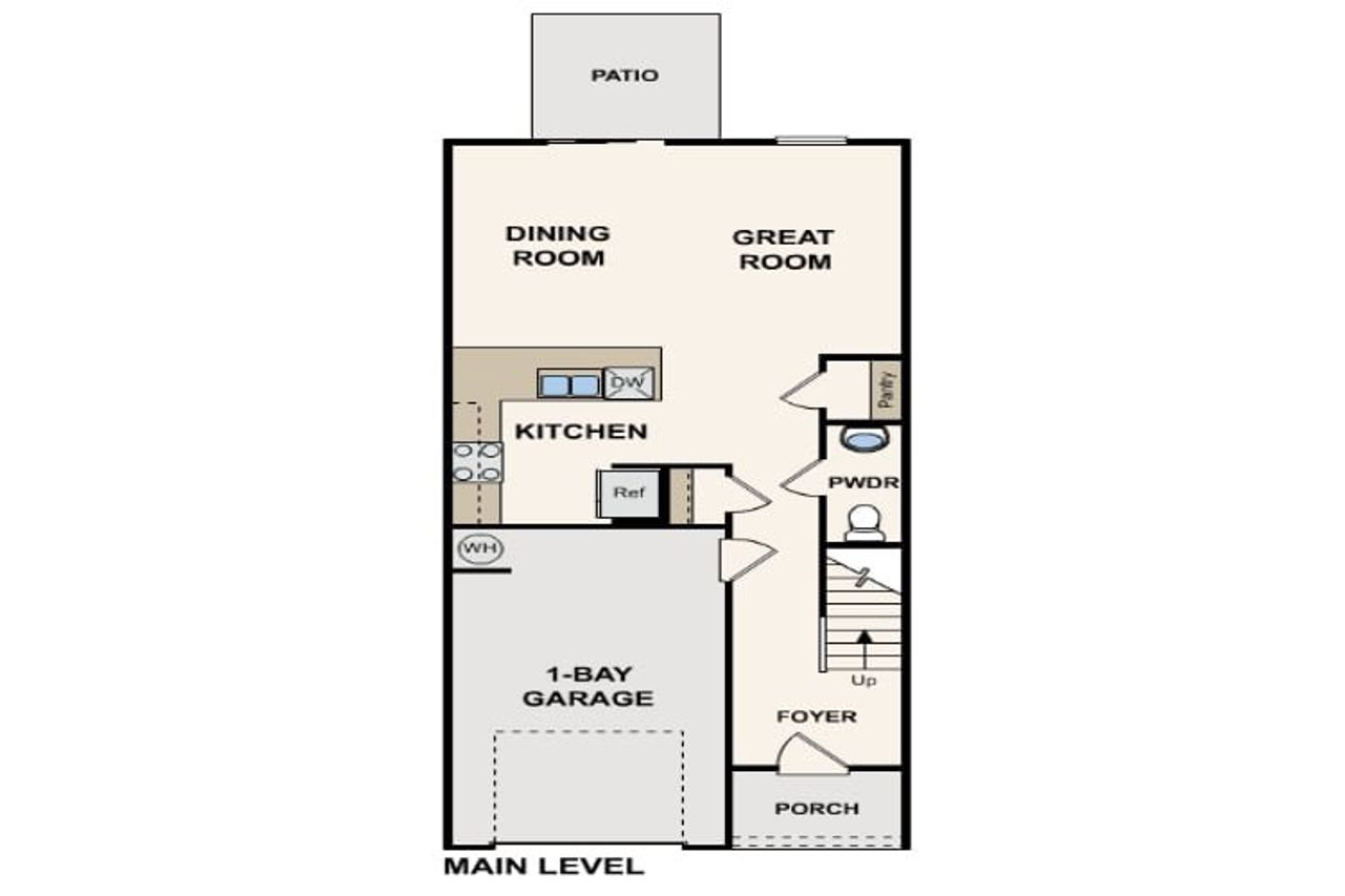 2D floor plan layout for the Avalon by Century Complete in Enclave at Azalea Hills, Temple, GA (Image 2).