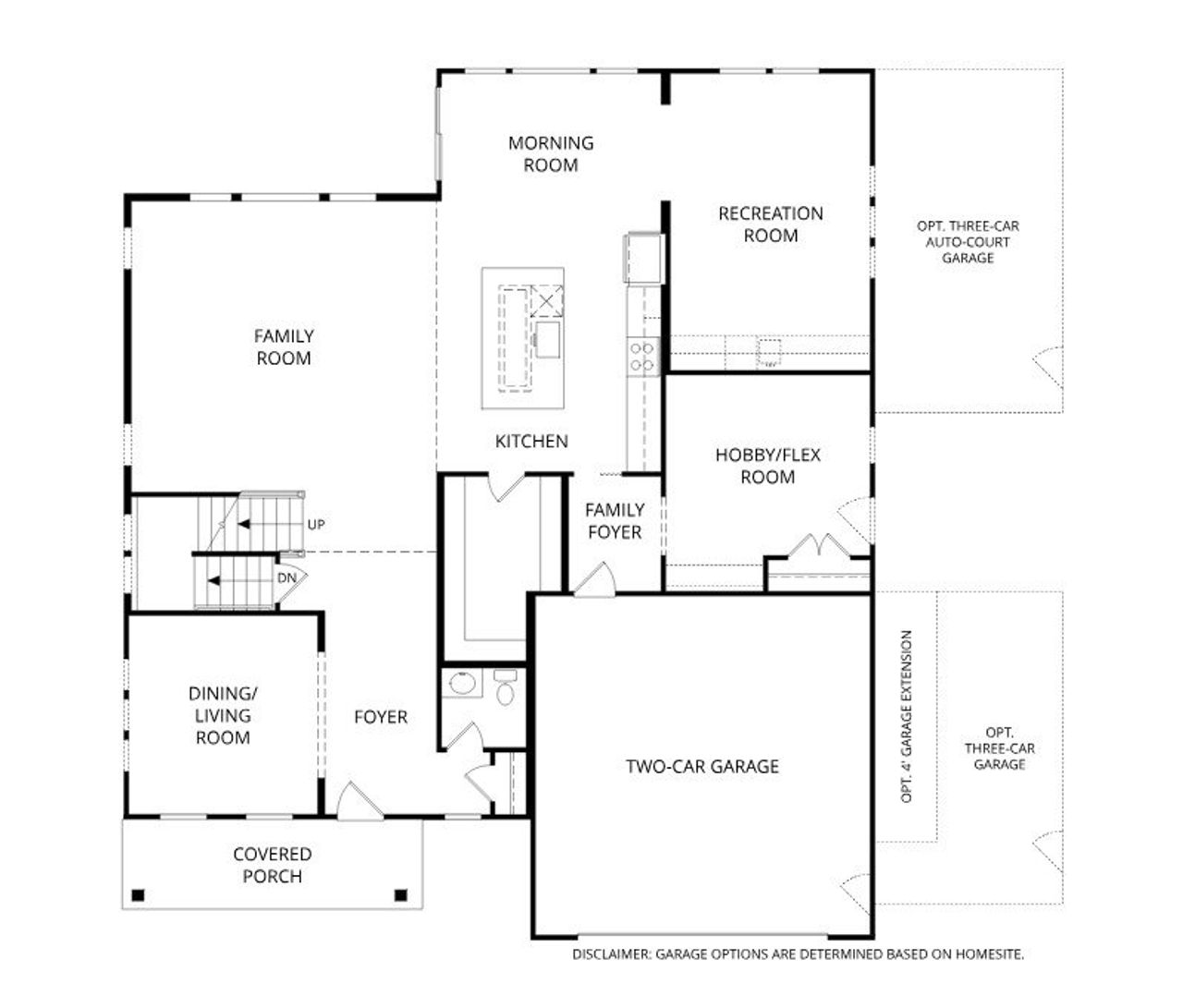 2D floor plan layout for the Pearson by Fischer Homes in Veranda Manor, Kennesaw, GA (Image 2).