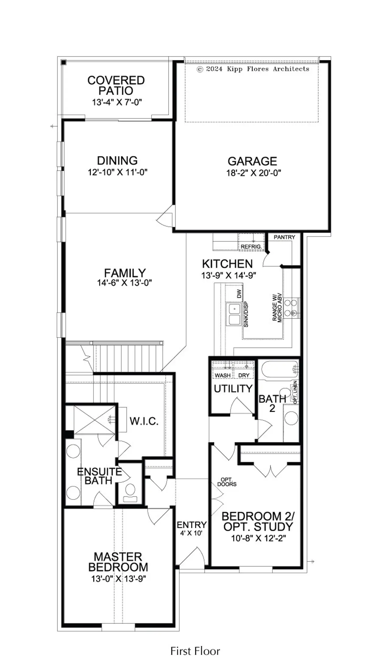 2D floor plan layout of this home in Dominion at Brookhollow, Prosper, TX (Image 2).