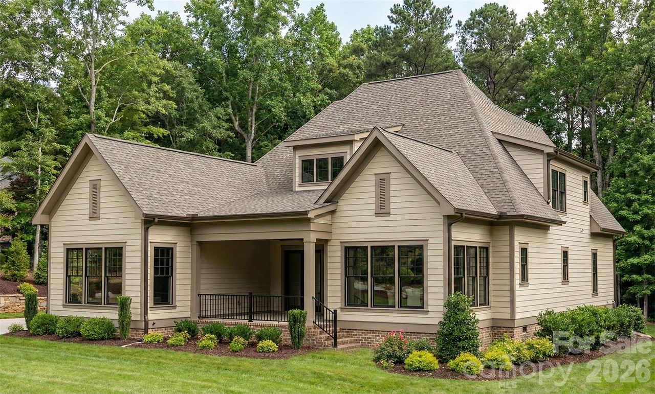 Front exterior of a new home in , Davidson, NC, highlighting curb appeal (Image 2). Front exterior of a new home in , Davidson, NC, highlighting curb appeal (Image 2).