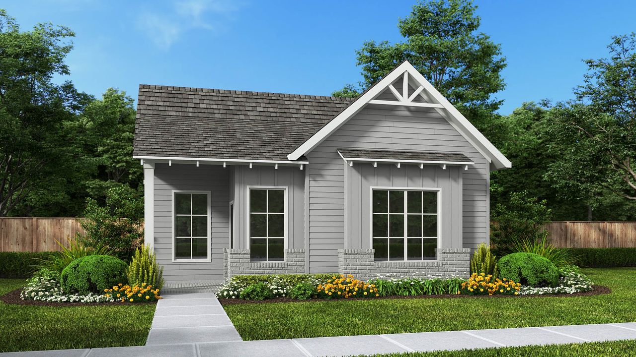 Representative exterior photo of a completed home built from the 1957W by Perry Homes in Bridgeland, Cypress, TX (Image 2).