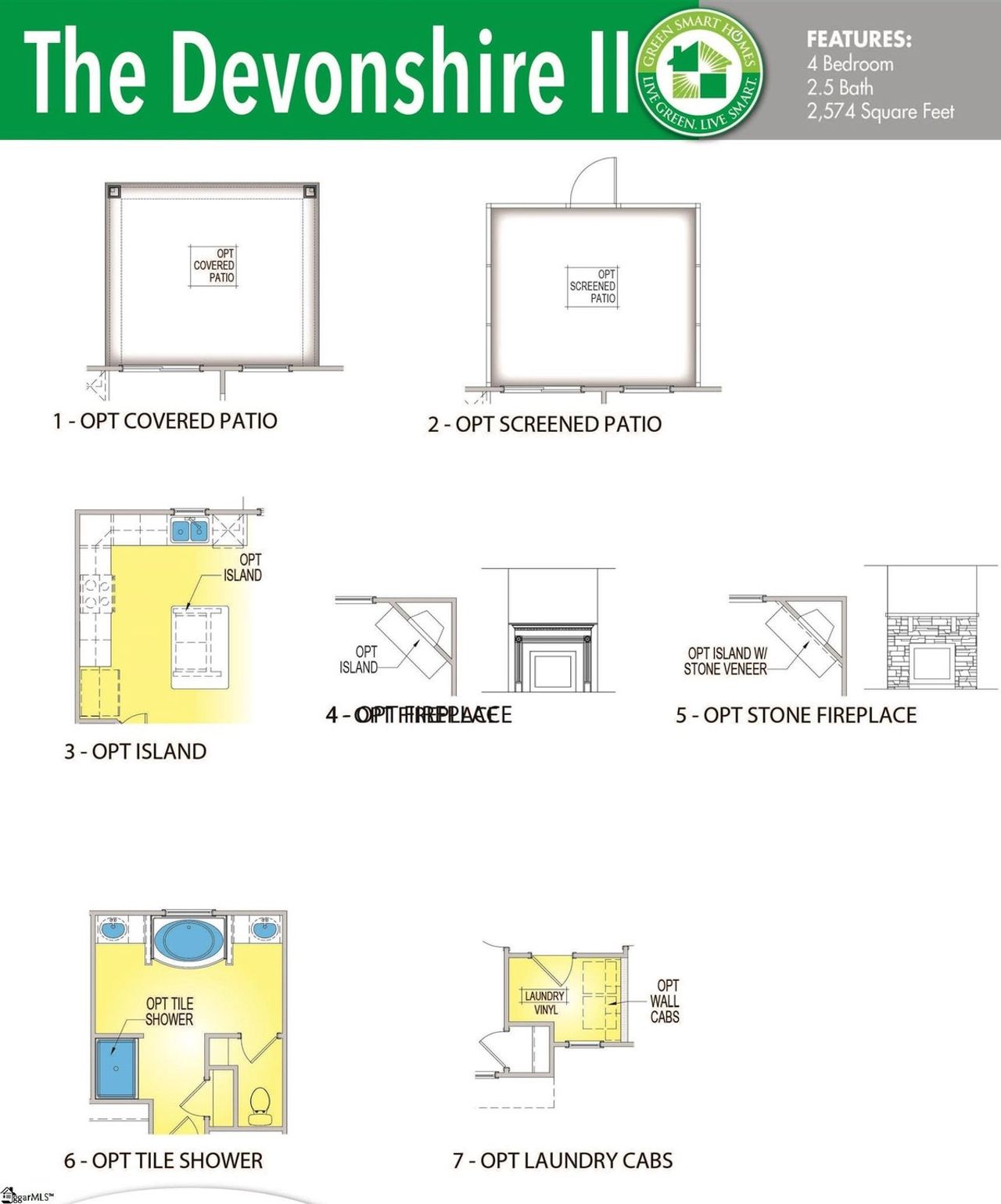 2D floor plan layout of this home in Lynbrook, Boiling Springs, SC (Image 2).