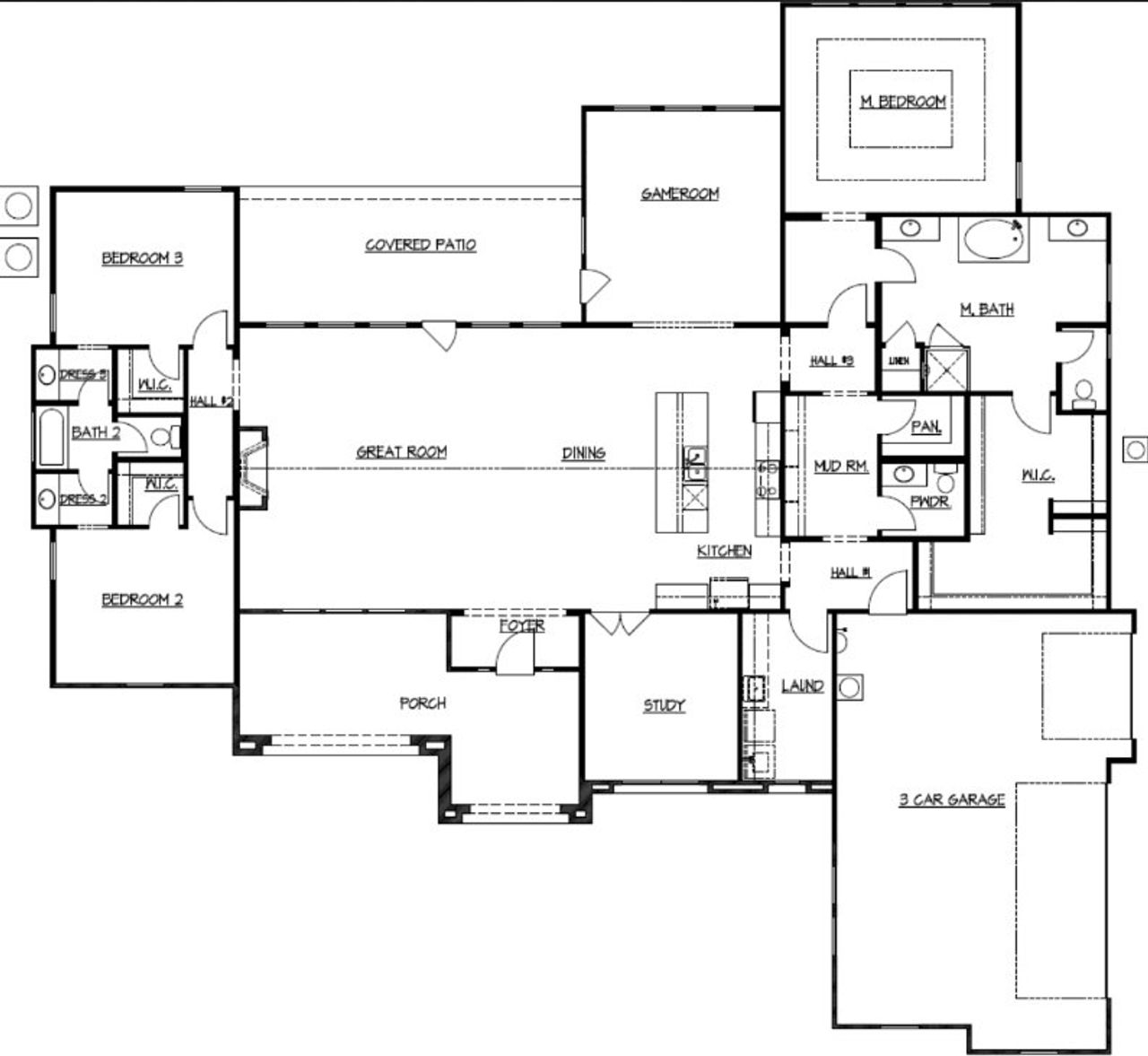 2D floor plan layout for the Plan 3245 by Texas Homes in The Timbers, La Vernia, TX (Image 2). 2D floor plan layout for the Plan 3245 by Texas Homes in The Timbers, La Vernia, TX (Image 2).