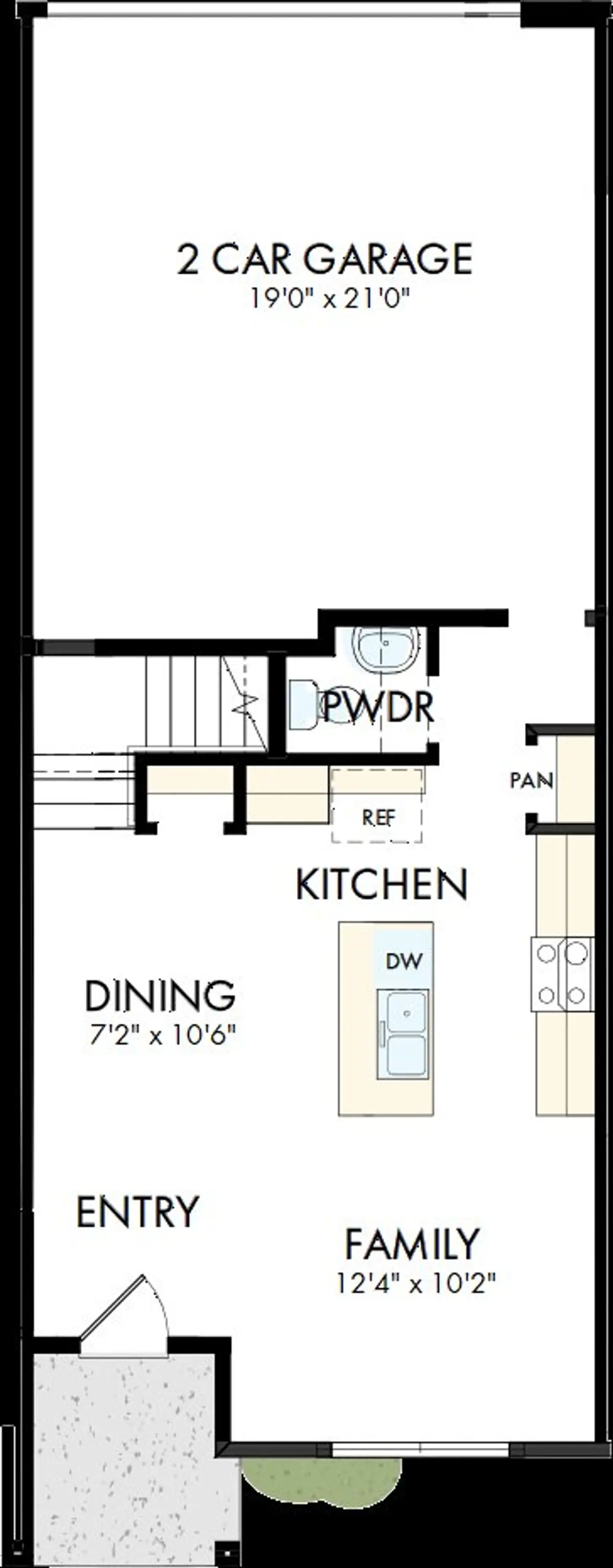 2D floor plan layout of this home in Hardy Pond Townhomes, Rock Hill, SC (Image 2).