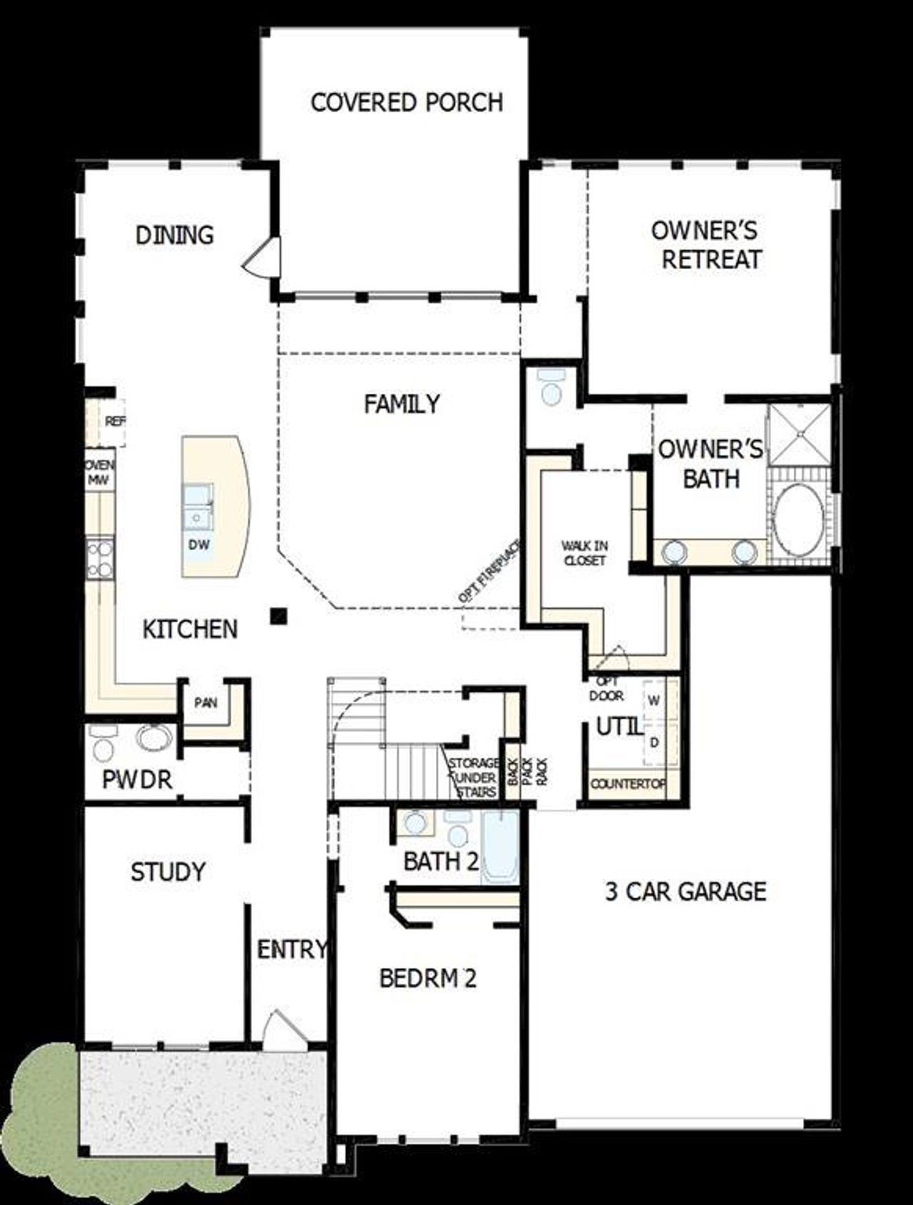 2D floor plan layout of this home in The Ridge at Northlake, Northlake, TX (Image 2).