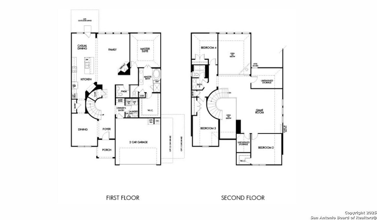 2D floor plan layout of this home in Estancia Ranch - Classic Series, San Antonio, TX (Image 2). 2D floor plan layout of this home in Estancia Ranch - Classic Series, San Antonio, TX (Image 2).