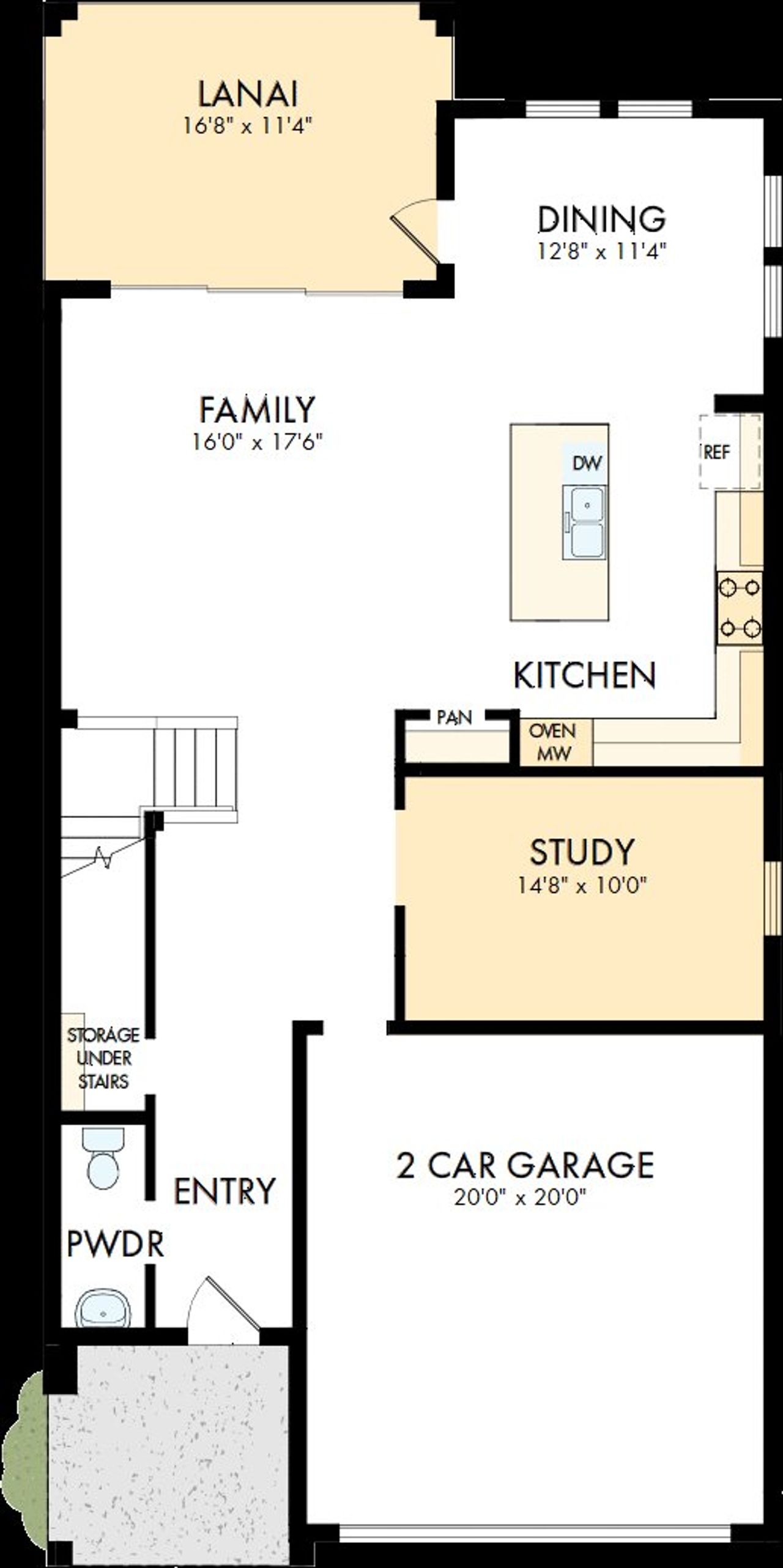2D floor plan layout of this home in Chapel Crossings - Garden Series, Wesley Chapel, FL (Image 2).