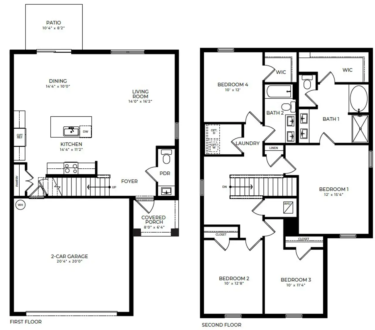 2D floor plan layout of this home in Baywood II, Florida City, FL (Image 2). 2D floor plan layout of this home in Baywood II, Florida City, FL (Image 2).