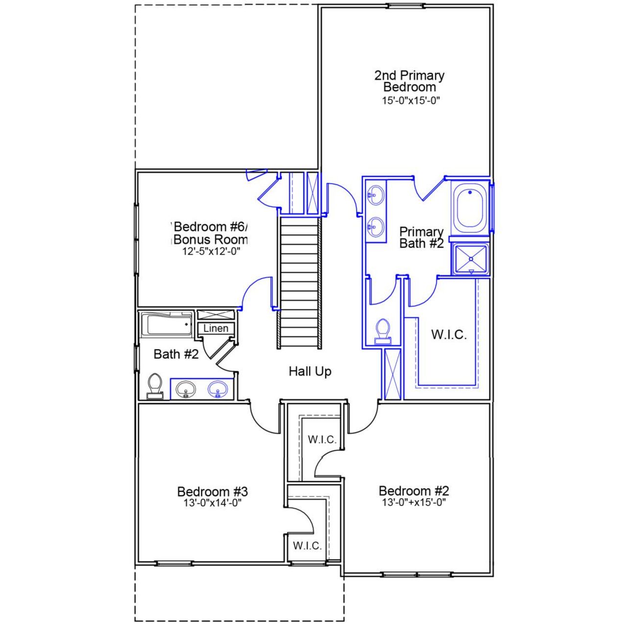 2D floor plan layout of this home in Killians Crossing, Blythewood, SC (Image 2).