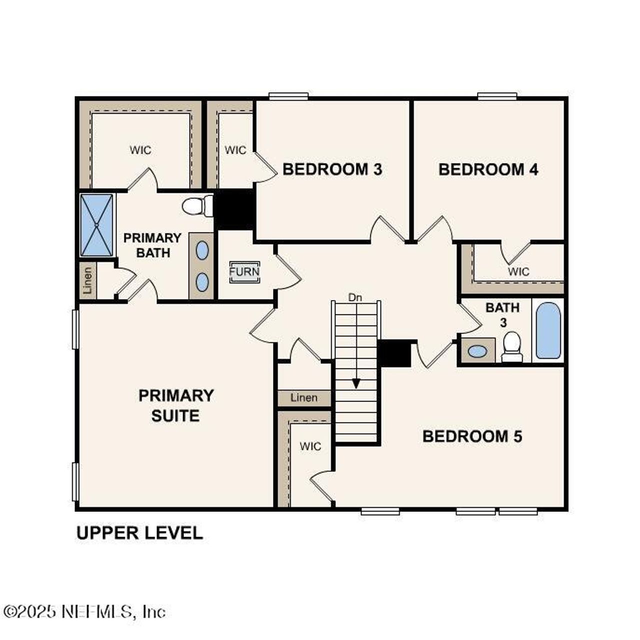2D floor plan layout of this home in Palm Coast Signature, Palm Coast, FL (Image 2).