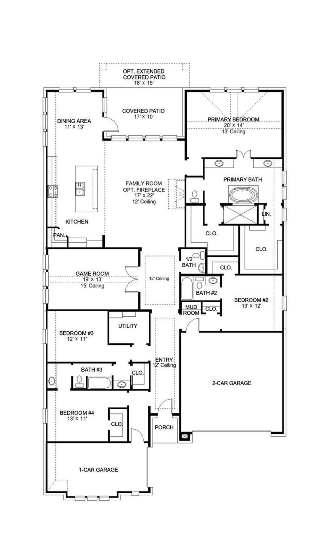 2D floor plan layout of this home in Riceland, Mont Belvieu, TX (Image 2).
