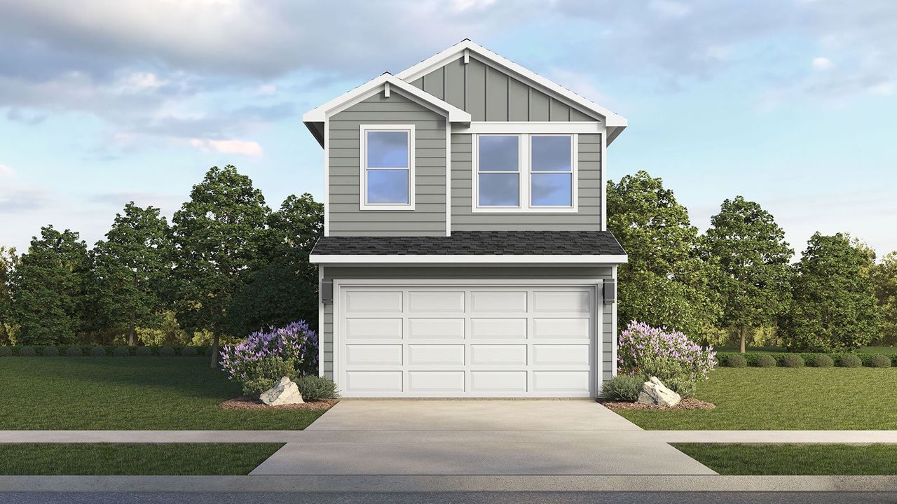 Representative exterior photo of a completed home built from the GARDENIA by D.R. Horton in Murphy Village, Missouri City, TX (Image 2).