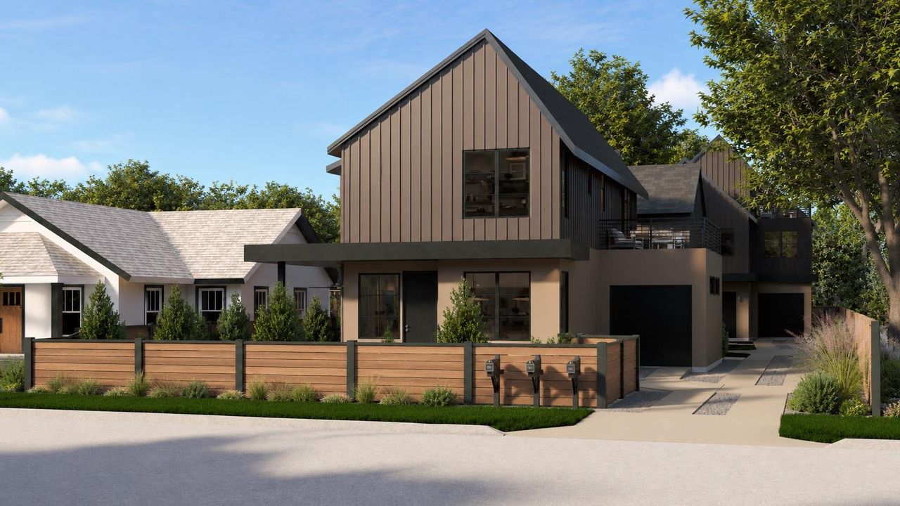 Modern architecture meets natural light in this striking multi-level residence with private outdoor spaces. Modern architecture meets natural light in this striking multi-level residence with private outdoor spaces.
