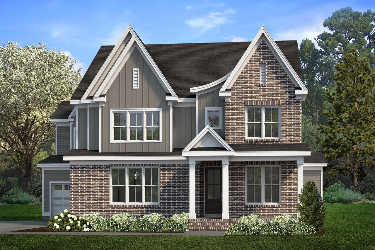 Representative exterior photo of a completed home built from the Emerald II  by Gemstone Homes in Calvins Mill, Youngsville, NC (Image 2).