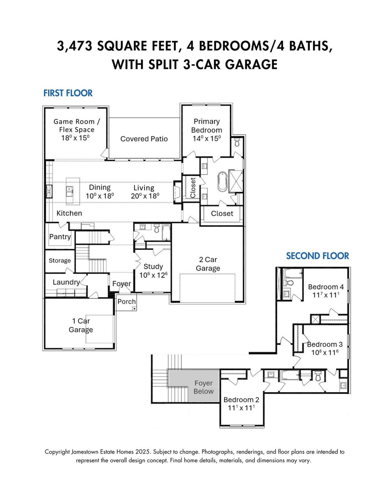 2D floor plan layout of this home in Grand Central Park, Conroe, TX (Image 2). 2D floor plan layout of this home in Grand Central Park, Conroe, TX (Image 2).