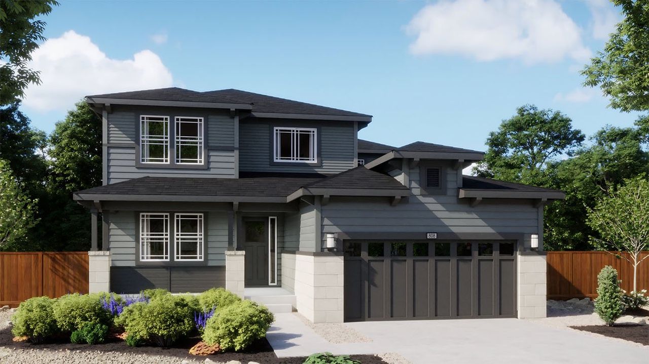 Representative exterior photo of a completed home built from the 4007 by Risewell Homes in The Manors Collection at Golden Overlook, Golden, CO (Image 2). Representative exterior photo of a completed home built from the 4007 by Risewell Homes in The Manors Collection at Golden Overlook, Golden, CO (Image 2).