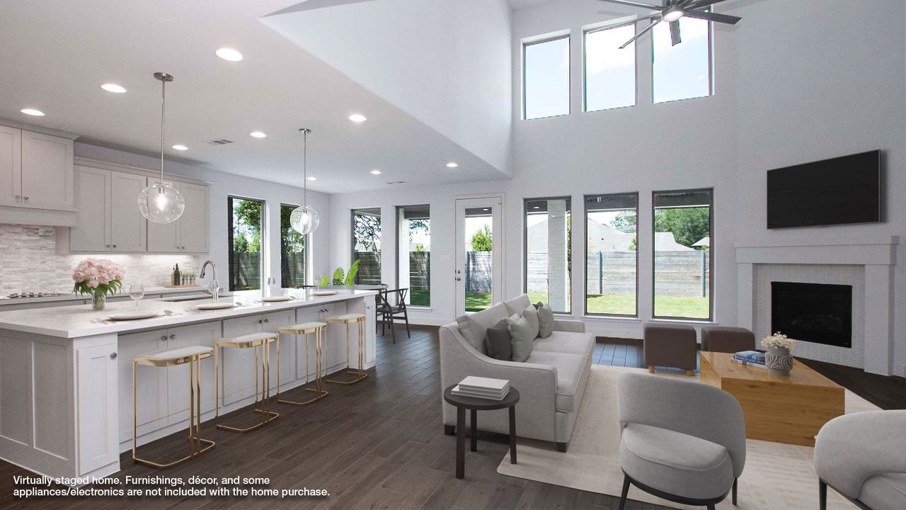 Furnished interior view inside a new home in Artavia, Conroe (Image 2).