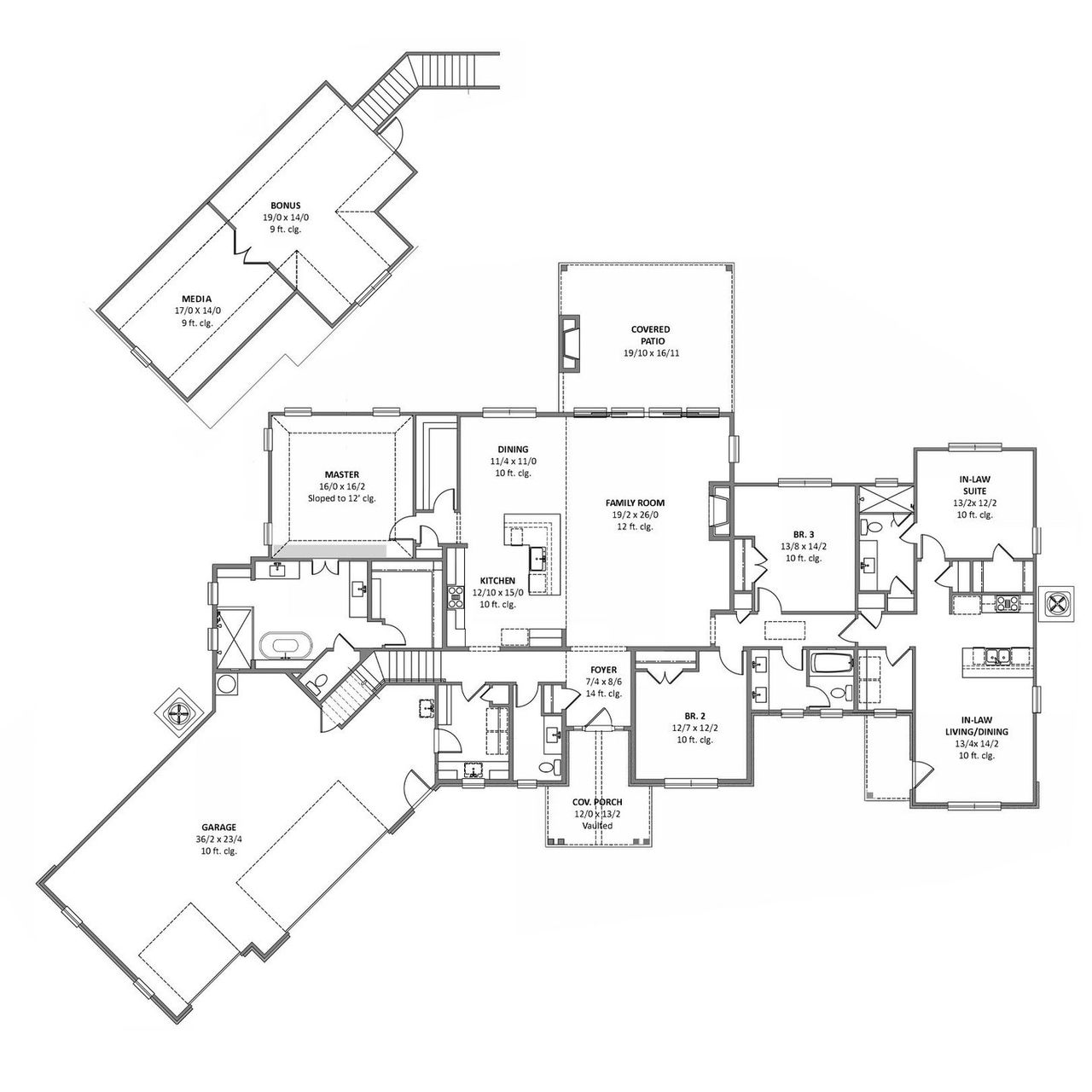 2D floor plan layout for the Madison by Cope Homes in Hidden Valley 1, Princeton, TX (Image 2).