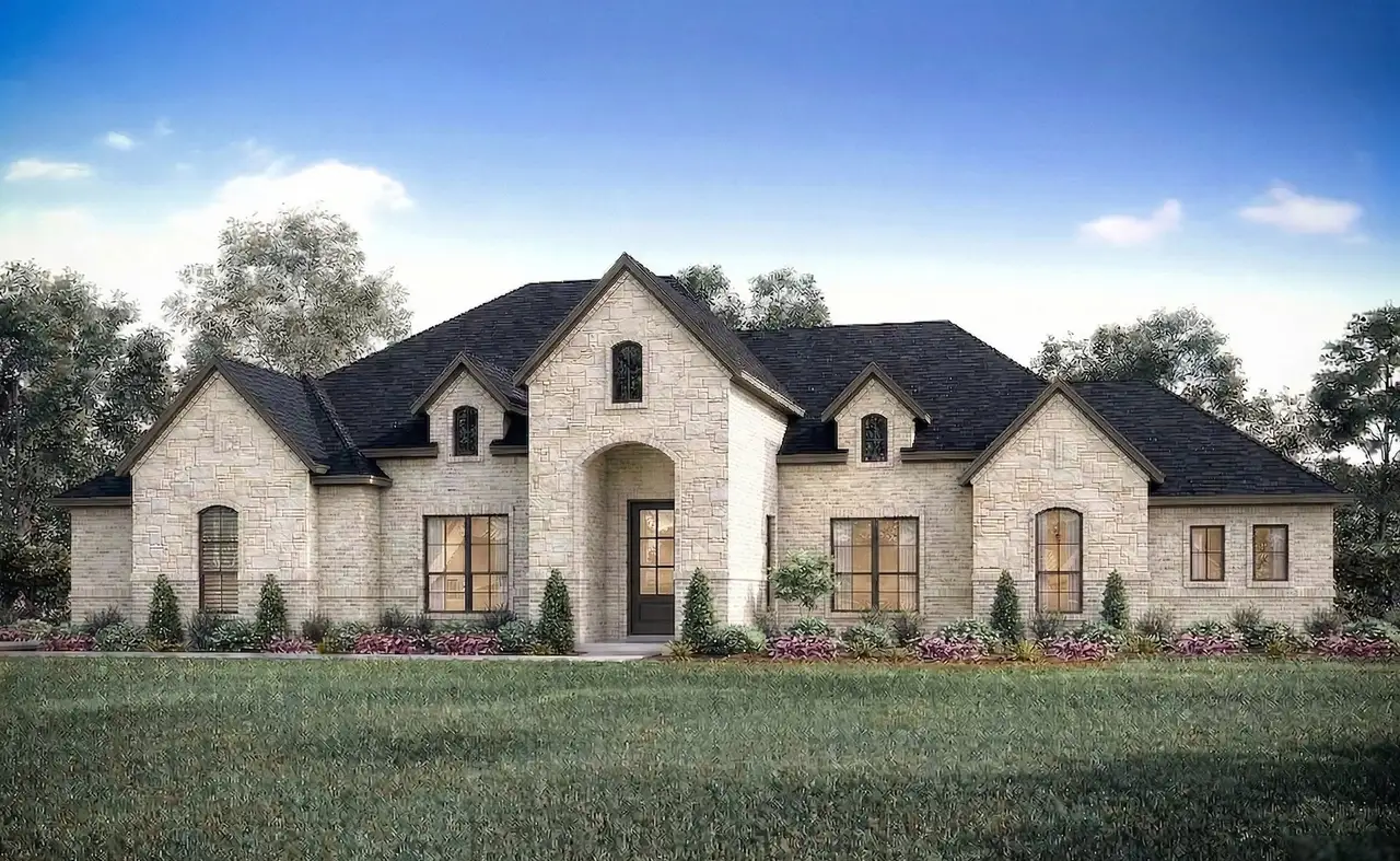 Representative exterior photo of a completed home built from the Valencia by John Houston Homes in Lakeridge Estates Phase 2, Lorena, TX (Image 2).