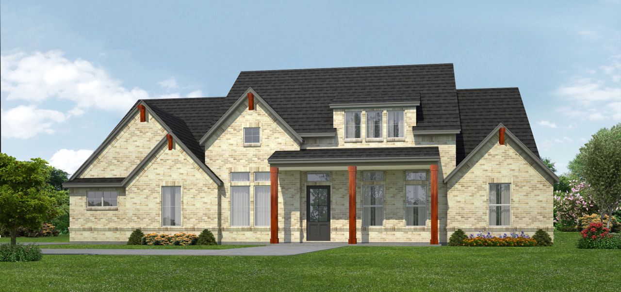 Representative exterior photo of a completed home built from the Camden by Our Country Homes in Rocky Top Ranch, Reno, TX (Image 2). Representative exterior photo of a completed home built from the Camden by Our Country Homes in Rocky Top Ranch, Reno, TX (Image 2).