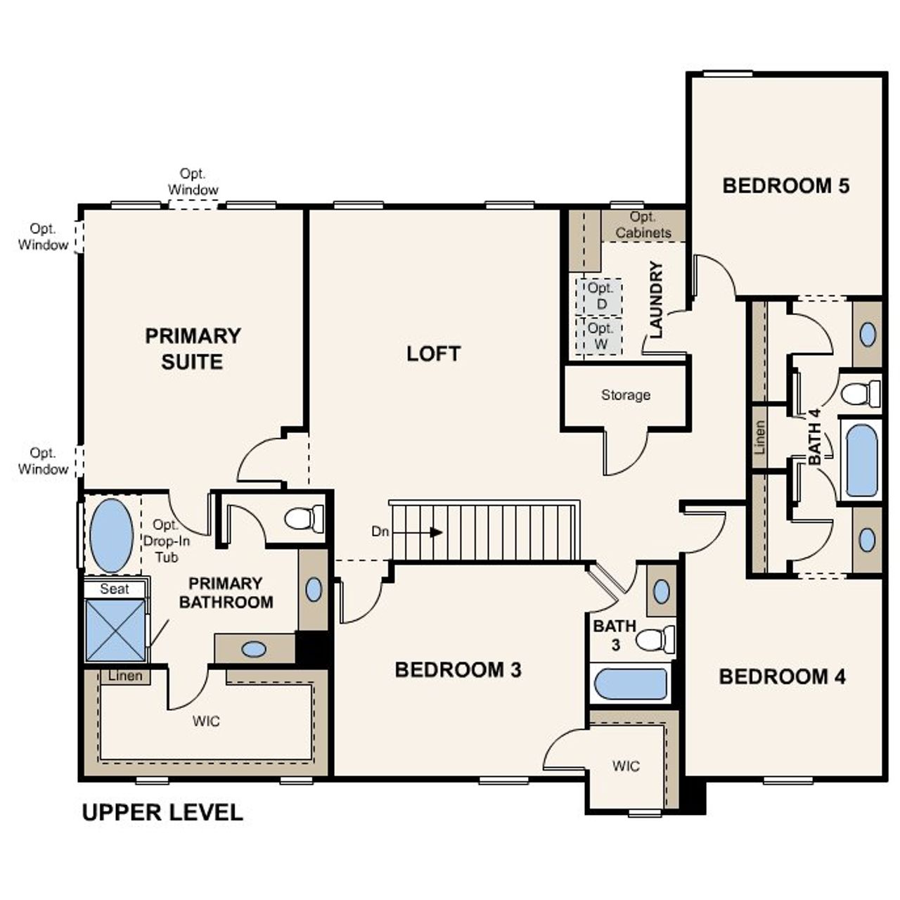 2D floor plan layout of this home in Oakhurst Manor, McDonough, GA (Image 2).