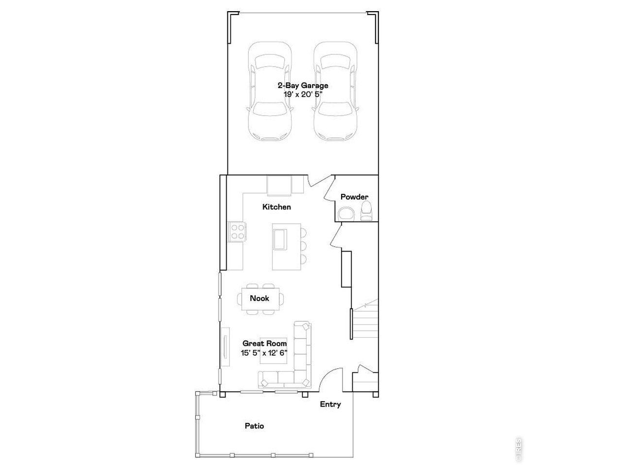 2D floor plan layout of this home in Riano Ridge, Loveland, CO (Image 2).