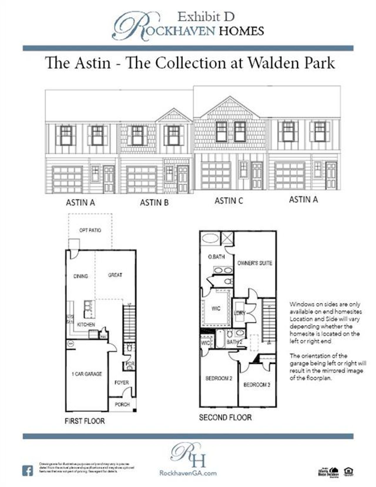 2D floor plan layout of this home in The Collection at Walden Park, Jonesboro, GA (Image 2).