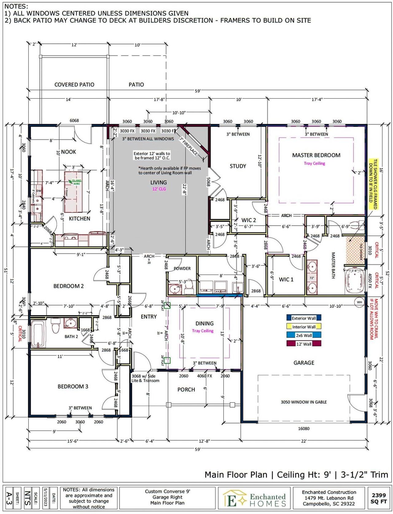 2D floor plan layout of this home in Messer Farms, Inman, SC (Image 2).