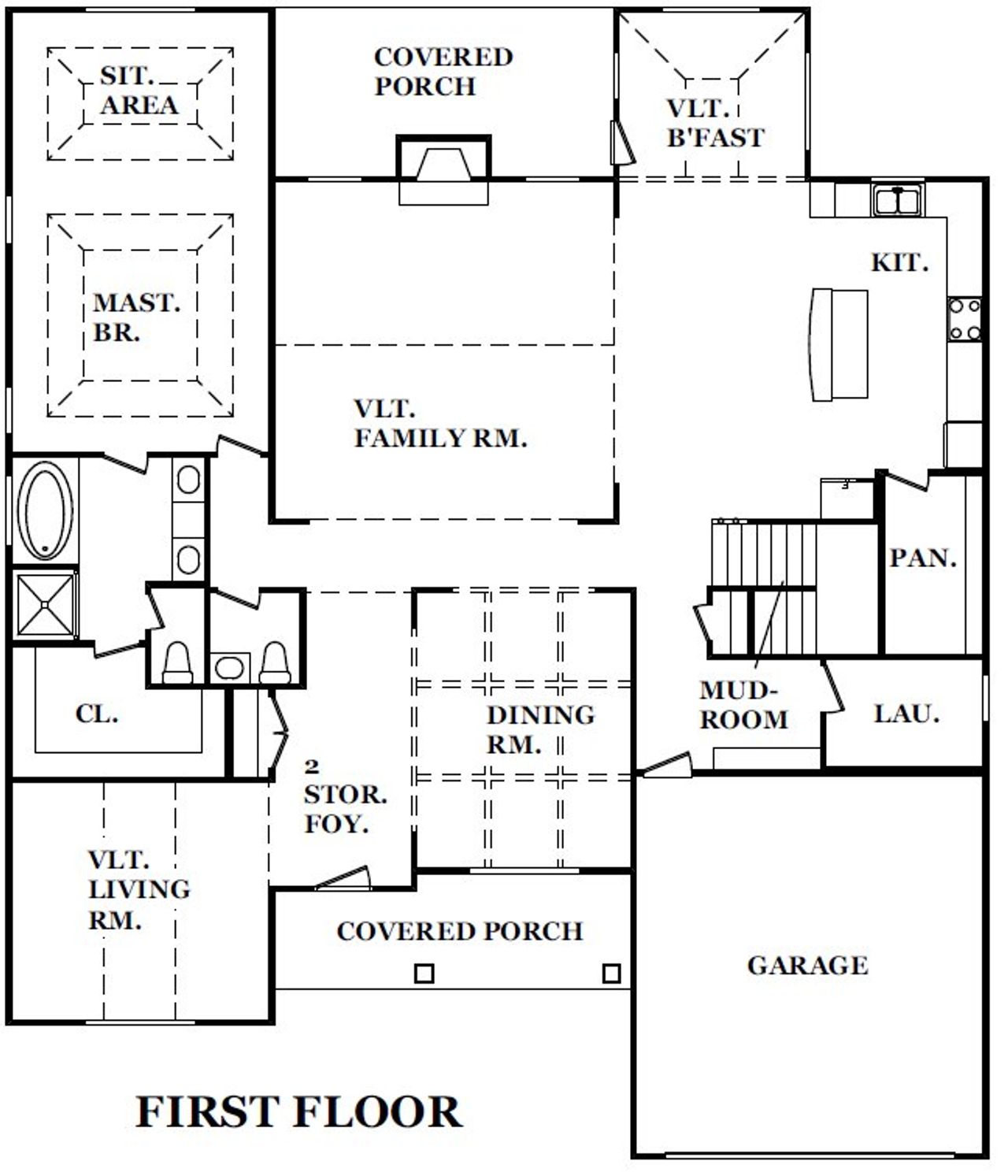 2D floor plan layout for the Graycliff by JR Homes in The Registry, McDonough, GA (Image 2).