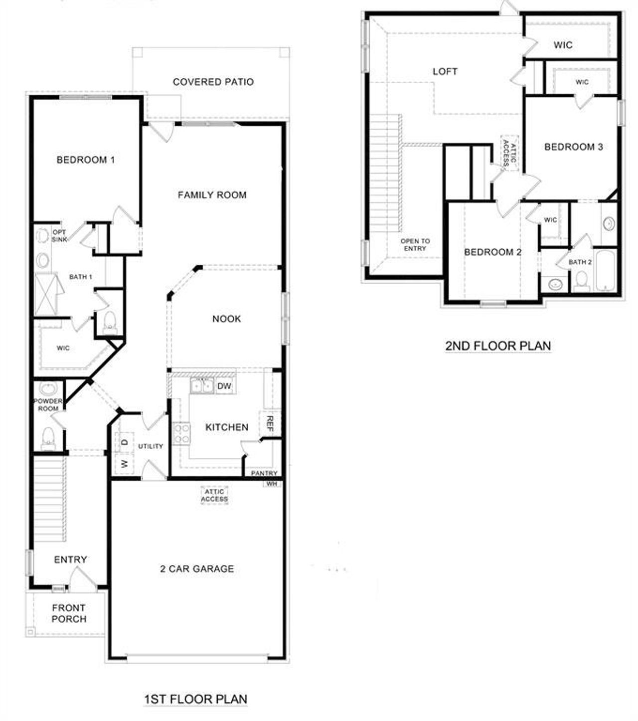 2D floor plan layout of this home in The Woods at Lindsey Place, Anna, TX (Image 2).