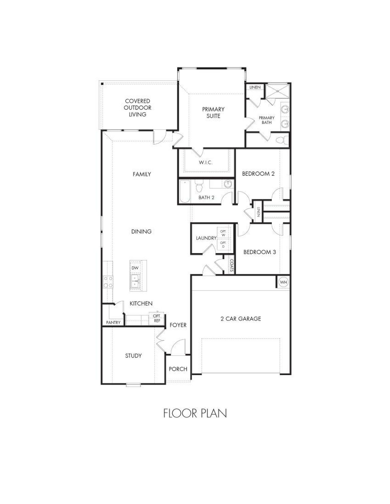 2D floor plan layout of this home in Riverbend at Double Eagle - Boulevard Collection, Cedar Creek, TX (Image 2). 2D floor plan layout of this home in Riverbend at Double Eagle - Boulevard Collection, Cedar Creek, TX (Image 2).
