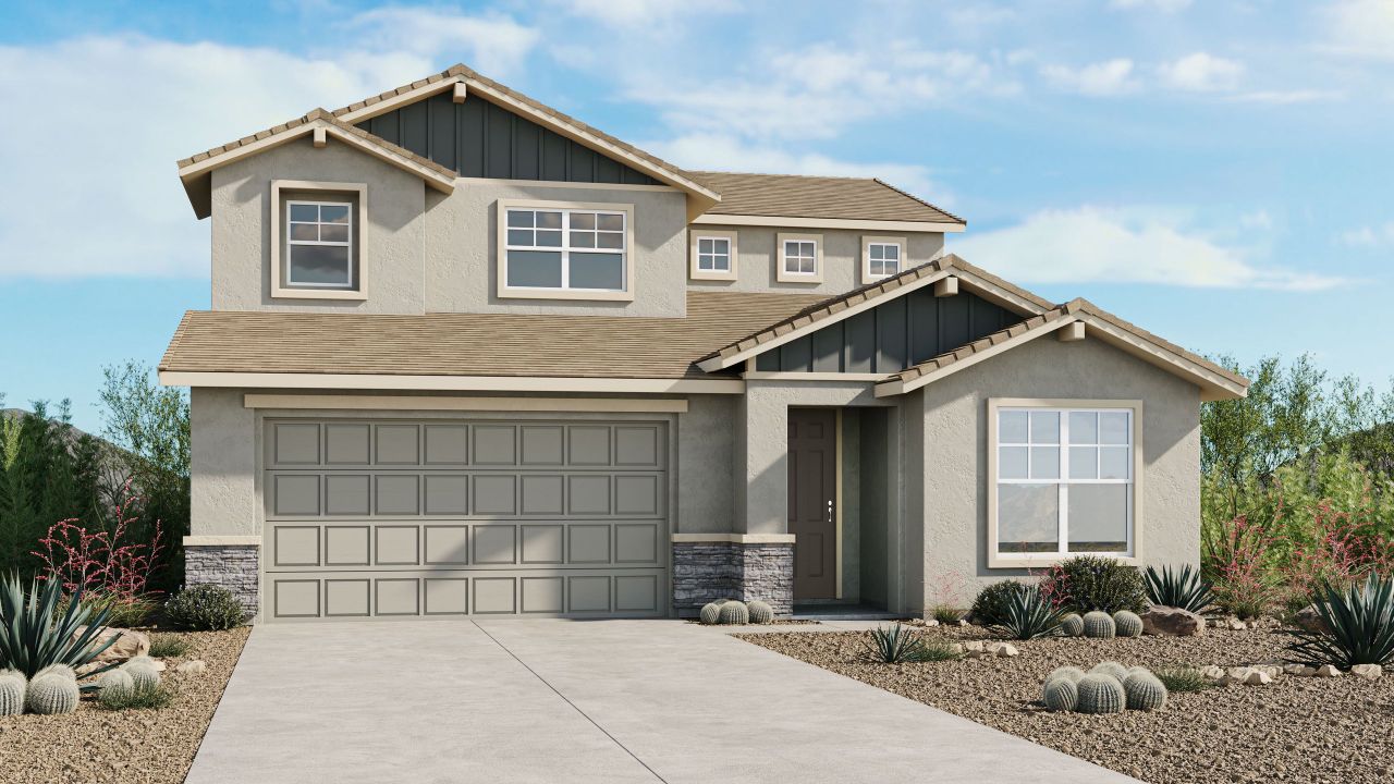 Representative exterior photo of a completed home built from the Victory by Taylor Morrison in Ladera Trails, Peoria, AZ (Image 2).