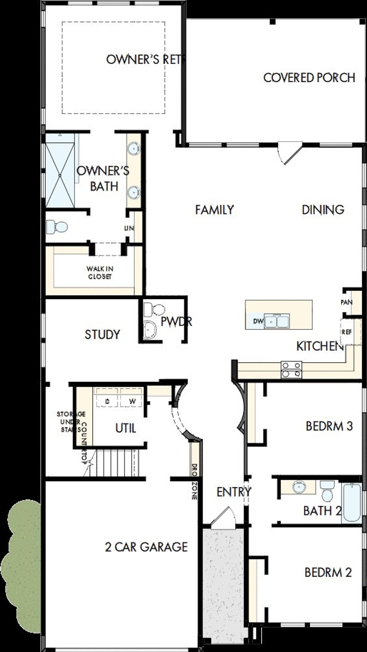 2D floor plan layout of this home in Lanier Landing - Retreat Collection, Gainesville, GA (Image 2). 2D floor plan layout of this home in Lanier Landing - Retreat Collection, Gainesville, GA (Image 2).