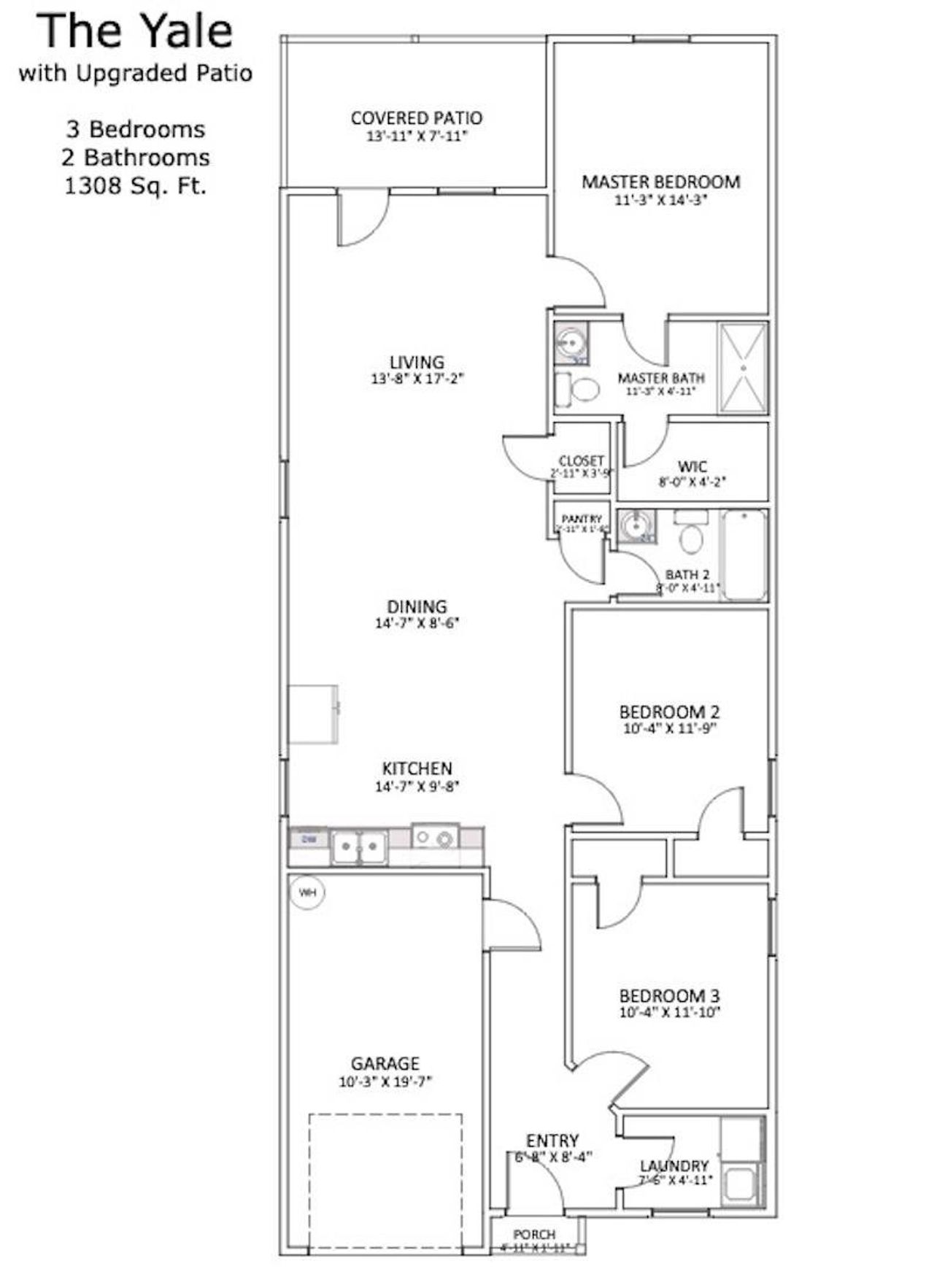 2D floor plan layout of this home in Stones Throw, Inman, SC (Image 2). 2D floor plan layout of this home in Stones Throw, Inman, SC (Image 2).