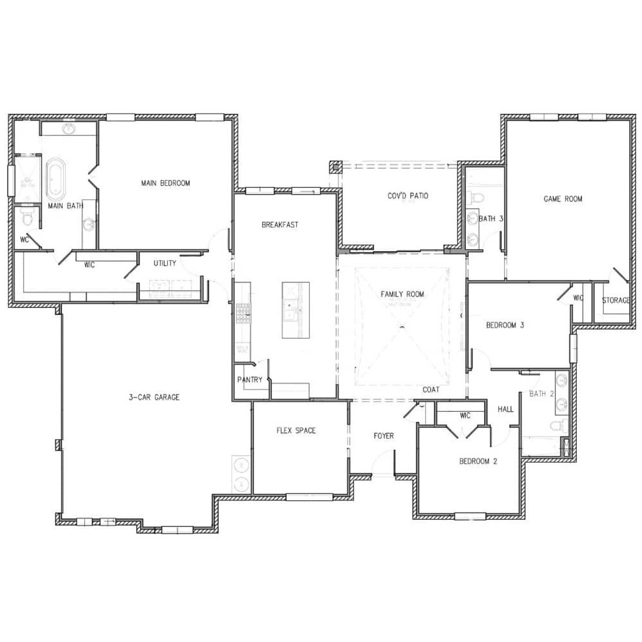 2D floor plan layout of this home in Coppenger Place, Godley, TX (Image 2). 2D floor plan layout of this home in Coppenger Place, Godley, TX (Image 2).