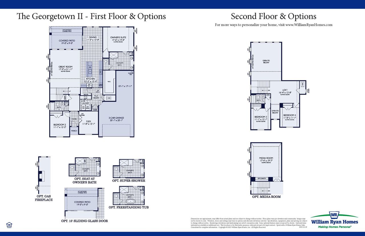 2D floor plan layout of this home in Wildflower Ranch, Fort Worth, TX (Image 2).
