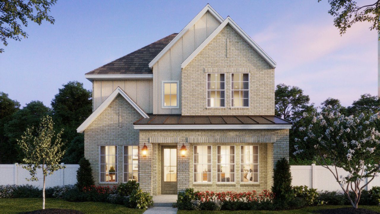 Representative exterior photo of a completed home built from the Marcel II by Normandy Homes in Hazelwood 40' Series, Frisco, TX (Image 2).