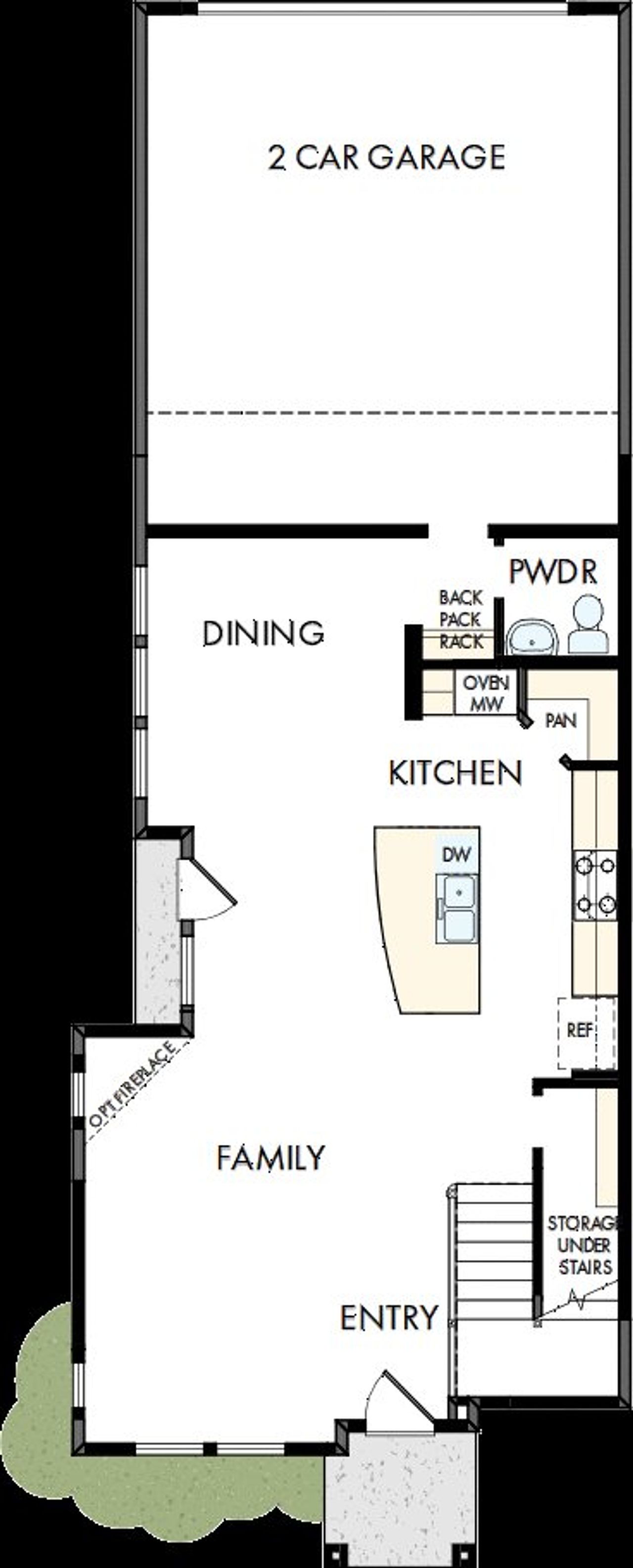 2D floor plan layout of this home in Solterra - Cottage Series, Mesquite, TX (Image 2).