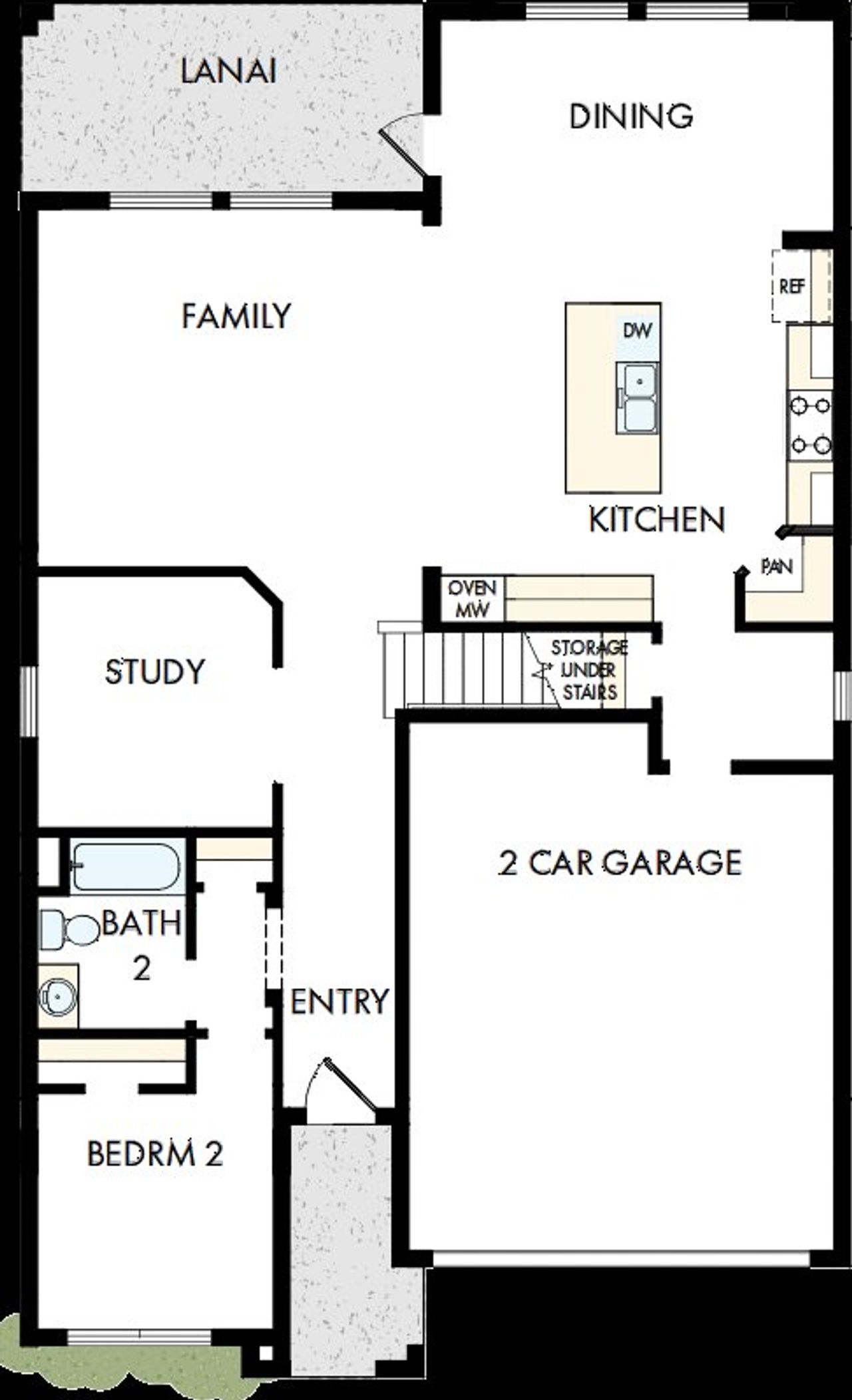 2D floor plan layout of this home in Waterset Tradition Series, Apollo Beach, FL (Image 2). 2D floor plan layout of this home in Waterset Tradition Series, Apollo Beach, FL (Image 2).