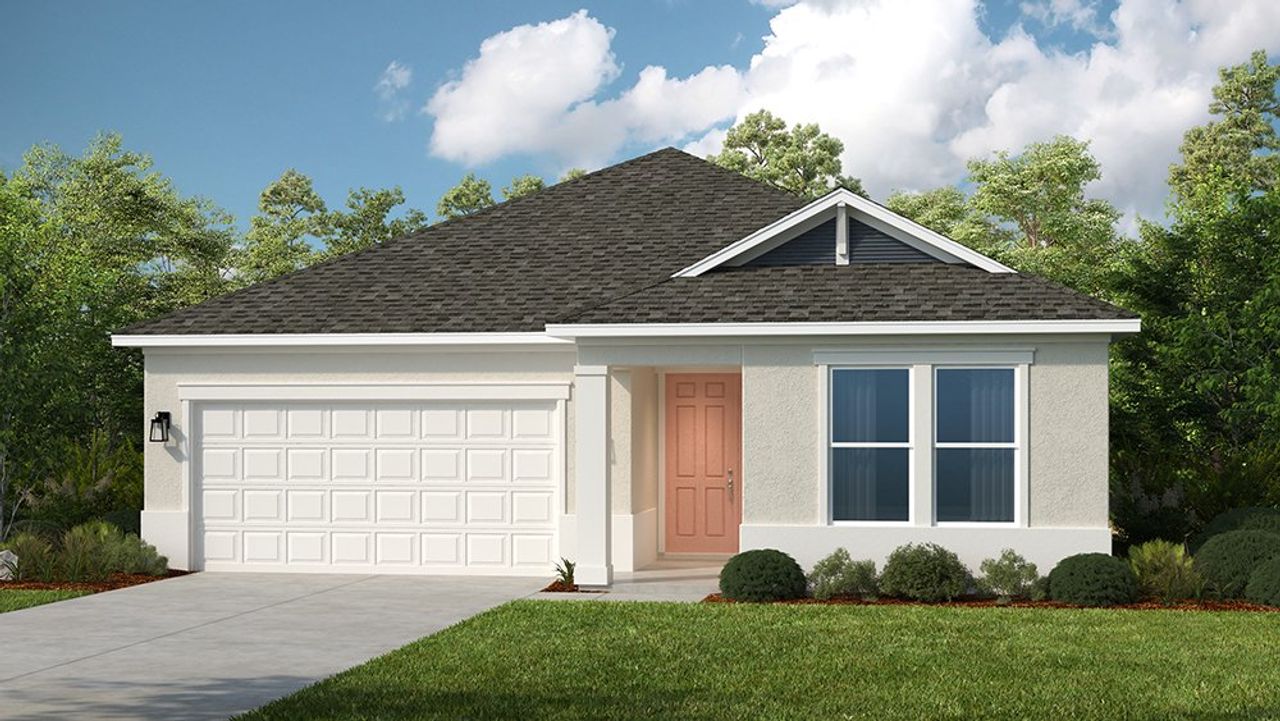 Representative exterior photo of a completed home built from the Carlsbad by Taylor Morrison in Coasterra Community Group Page, Palmetto, FL (Image 2).