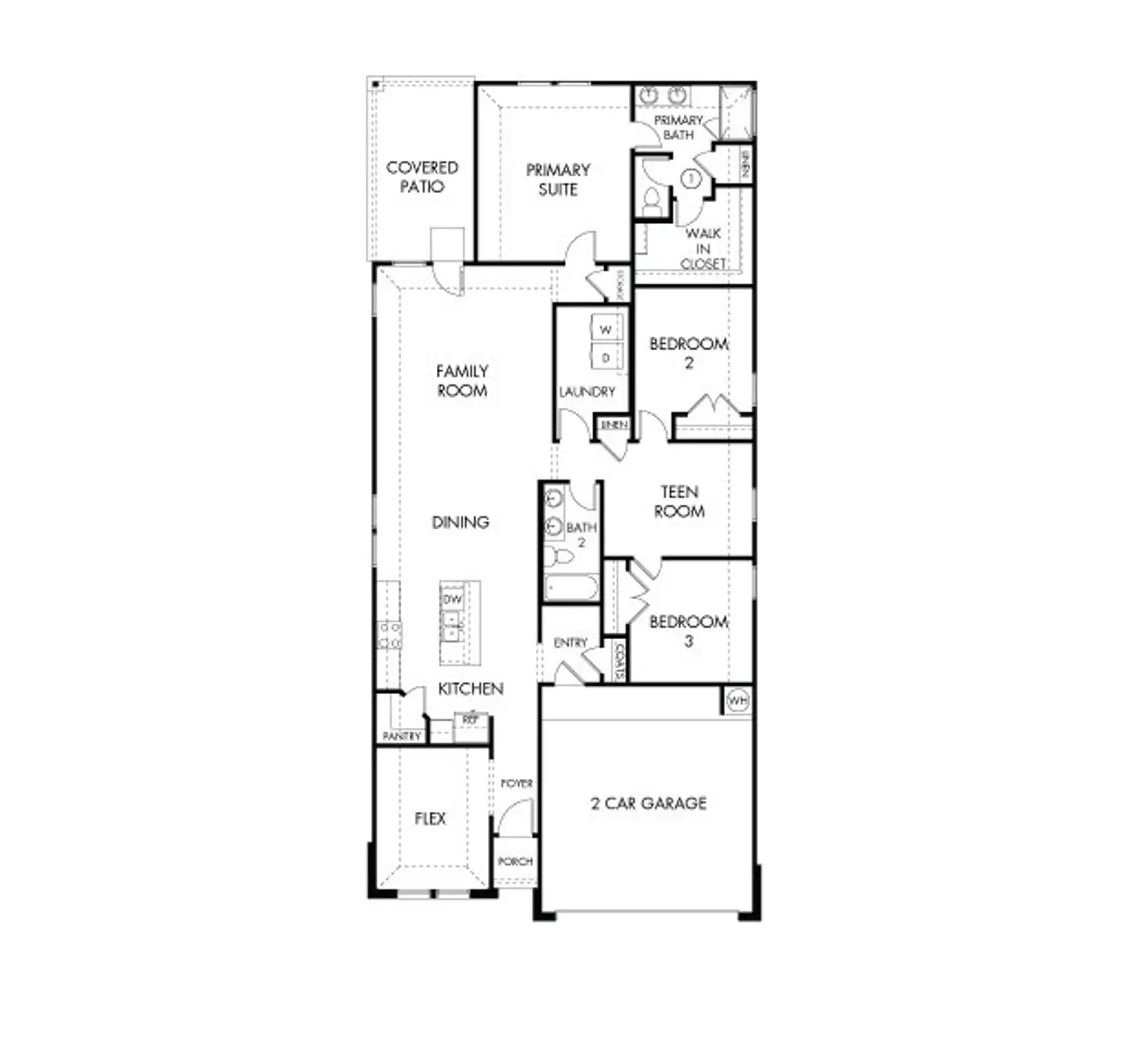 2D floor plan layout of this home in Riviera Pines - Premier Series, Huffman, TX (Image 2). 2D floor plan layout of this home in Riviera Pines - Premier Series, Huffman, TX (Image 2).