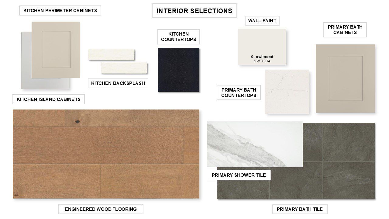 Sample of building materials used in homes in Lakewood Village 70'/90', Lakewood Village (Image 2).