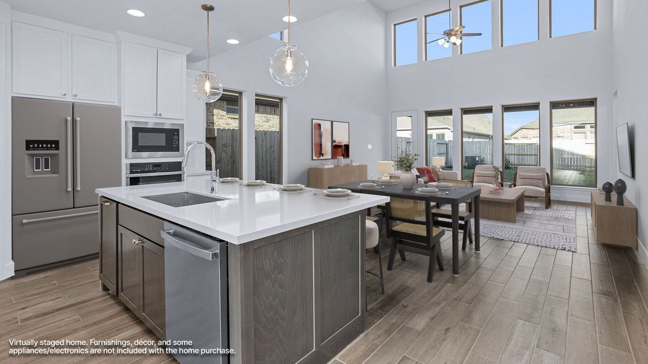 Furnished interior view inside a new home in Hidden Canyon, San Antonio (Image 2).