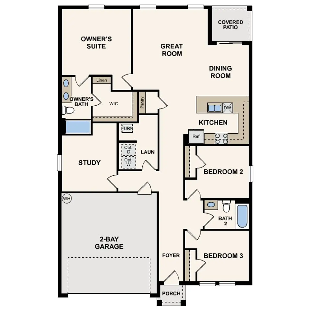 2D floor plan layout for the Callahan by Century Complete in North Port Classic, North Port, FL (Image 2). 2D floor plan layout for the Callahan by Century Complete in North Port Classic, North Port, FL (Image 2).