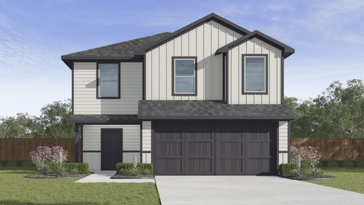 Representative exterior photo of a completed home built from the T30F Franklin by D.R. Horton in Riverfield, Josephine, TX (Image 2).