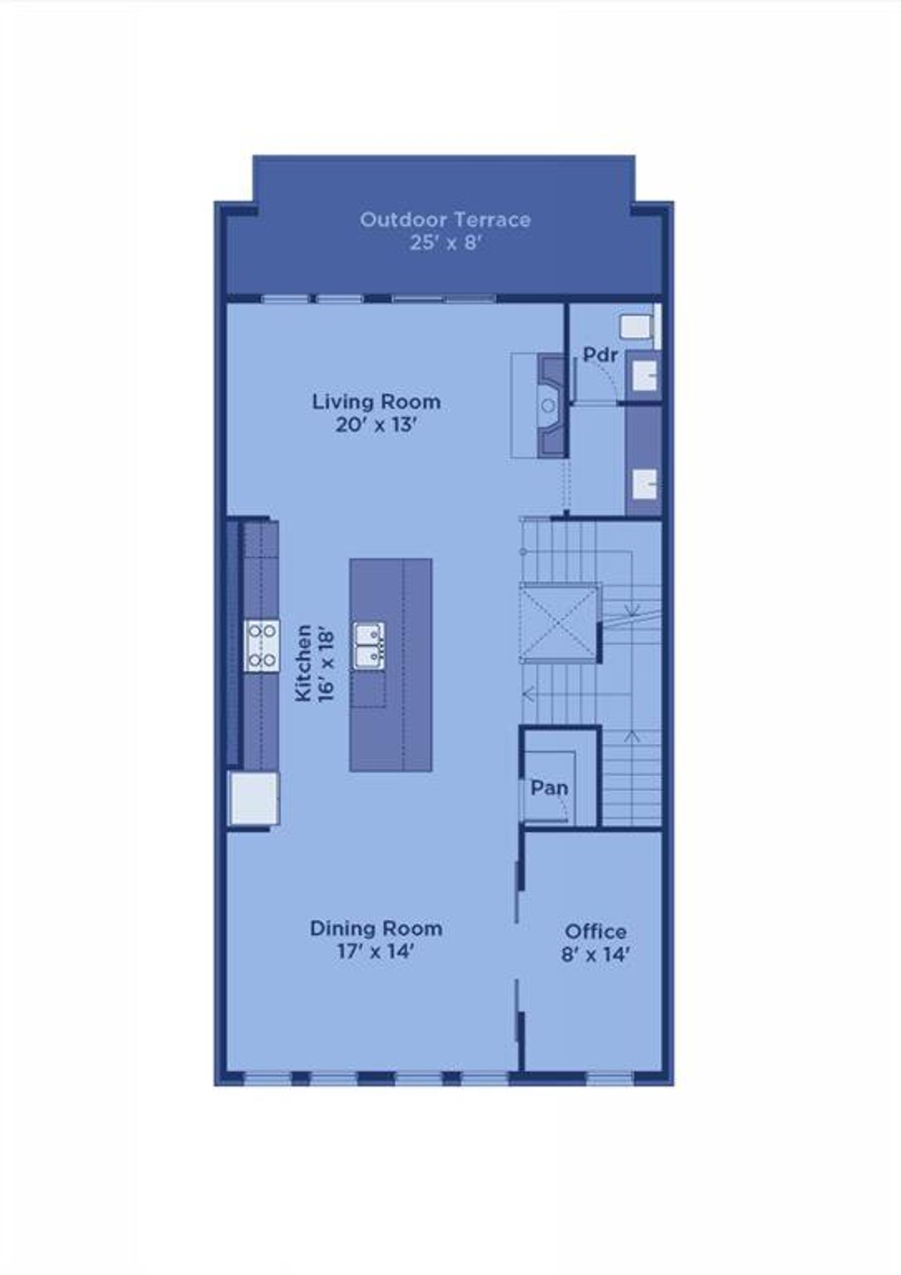 2D floor plan layout of this home in Echo Park, Suwanee, GA (Image 2).