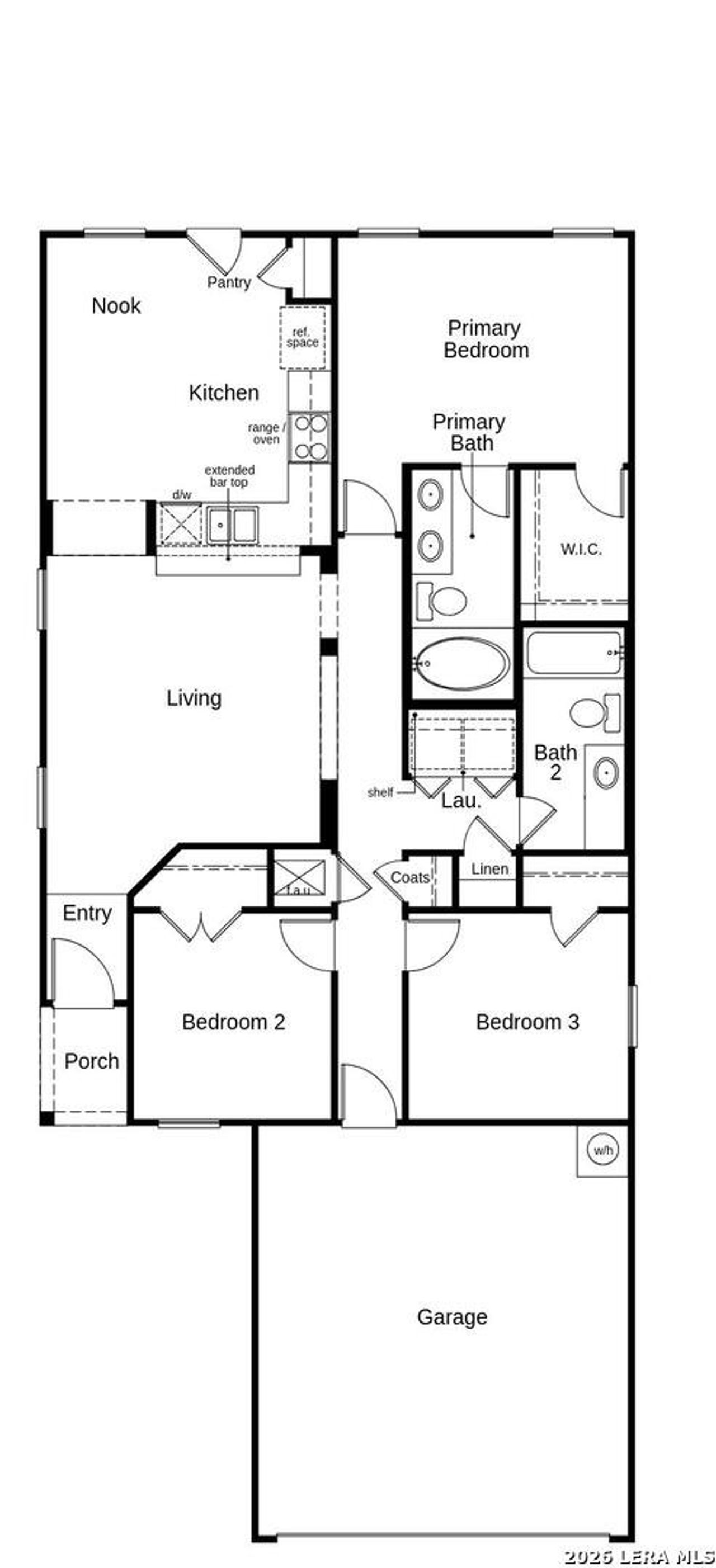 2D floor plan layout of this home in Southton Cove, Elmendorf, TX (Image 2).