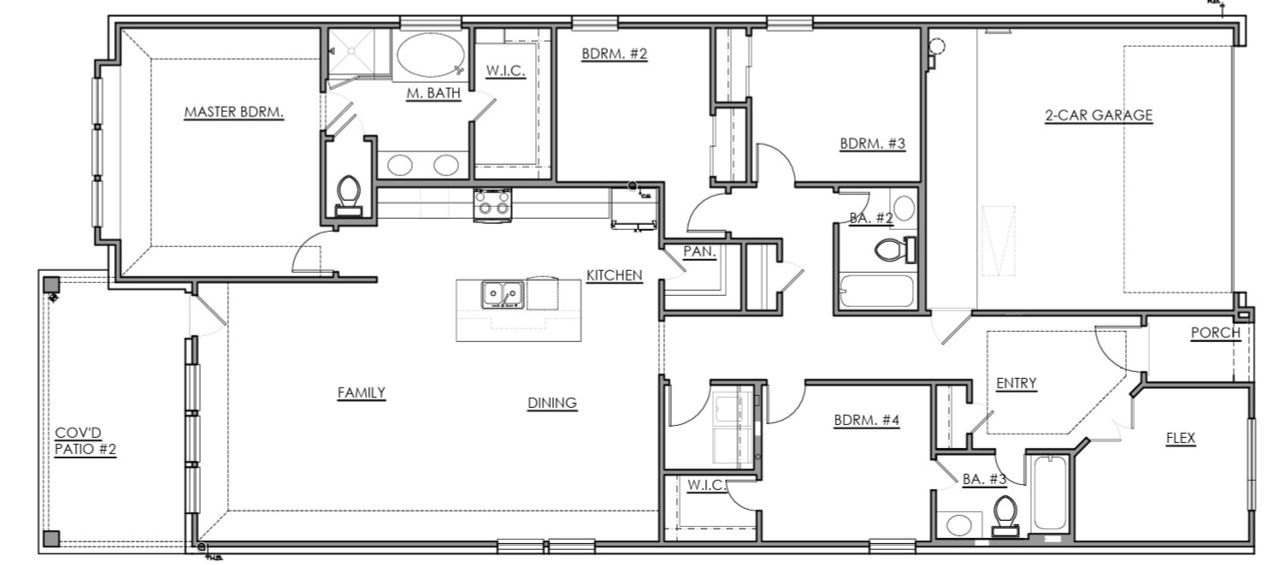 2D floor plan layout of this home in Crown Ridge Manor, San Antonio, TX (Image 2).
