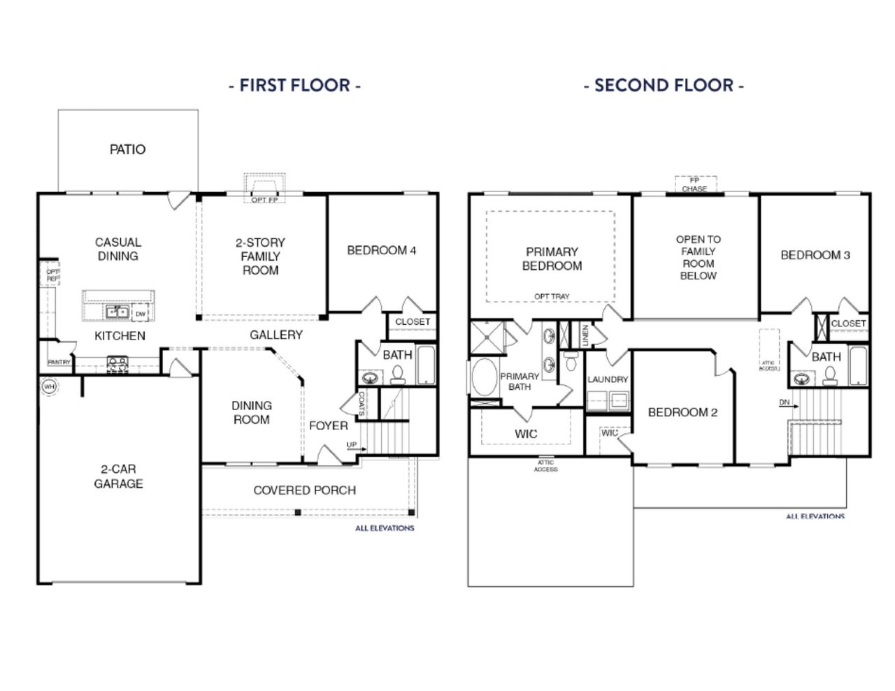 2D floor plan layout of this home in Woodland Hills, Loganville, GA (Image 2).
