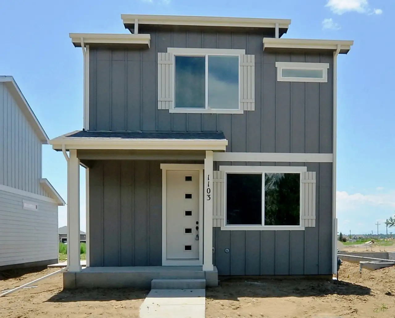 Front exterior of a home in the Fickel Farm community, located in Berthoud, CO (Image 2).